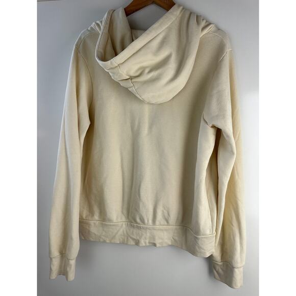 Aviator Nation Smiley Face Full Zip Hoodie Jacket Cream Long Sleeve Size Large - Picture 11 of 15